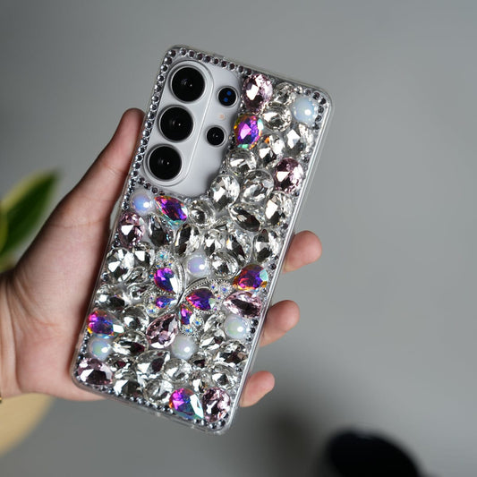 Galaxy S26 Ultra Butterfly Rhinestone Diamond Design Girly Cover