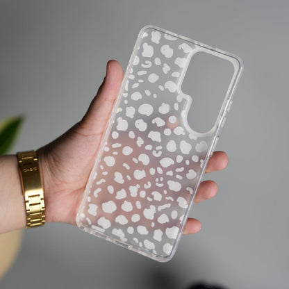 Galaxy S26 Ultra frosted Cream Leopard Spots Case