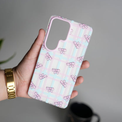Galaxy S26 Ultra frosted Cream Small Bow Design Case